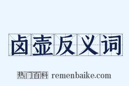 卤壶反义词是什么意思的图片